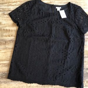 J. Crew lace shift top